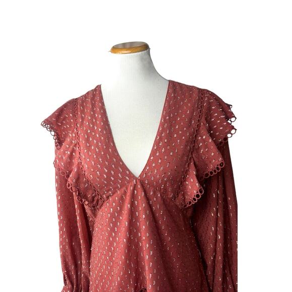 New ASOS Holiday Shimmer Above Knee Sparkle Party Dress Size 10 Plunge Neck - Picture 2 of 8